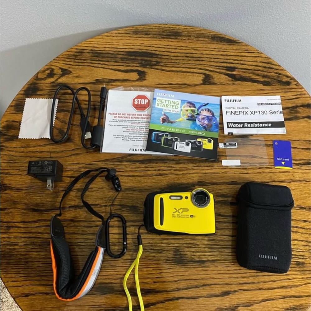 NEW Fujifilm Yellow Digital Camera Rugged Waterproof